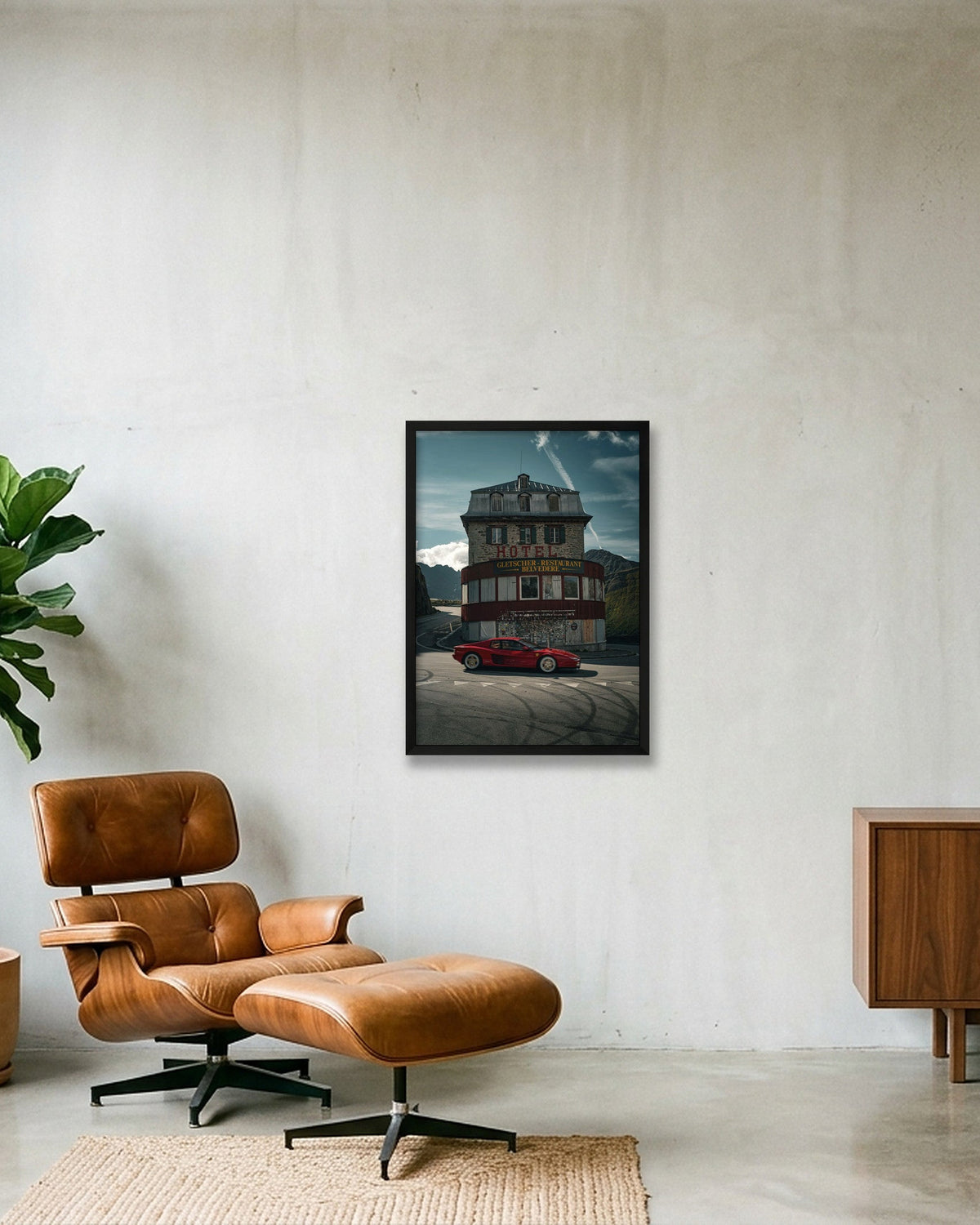 4 Testarossa — 42×59cm Black Frame