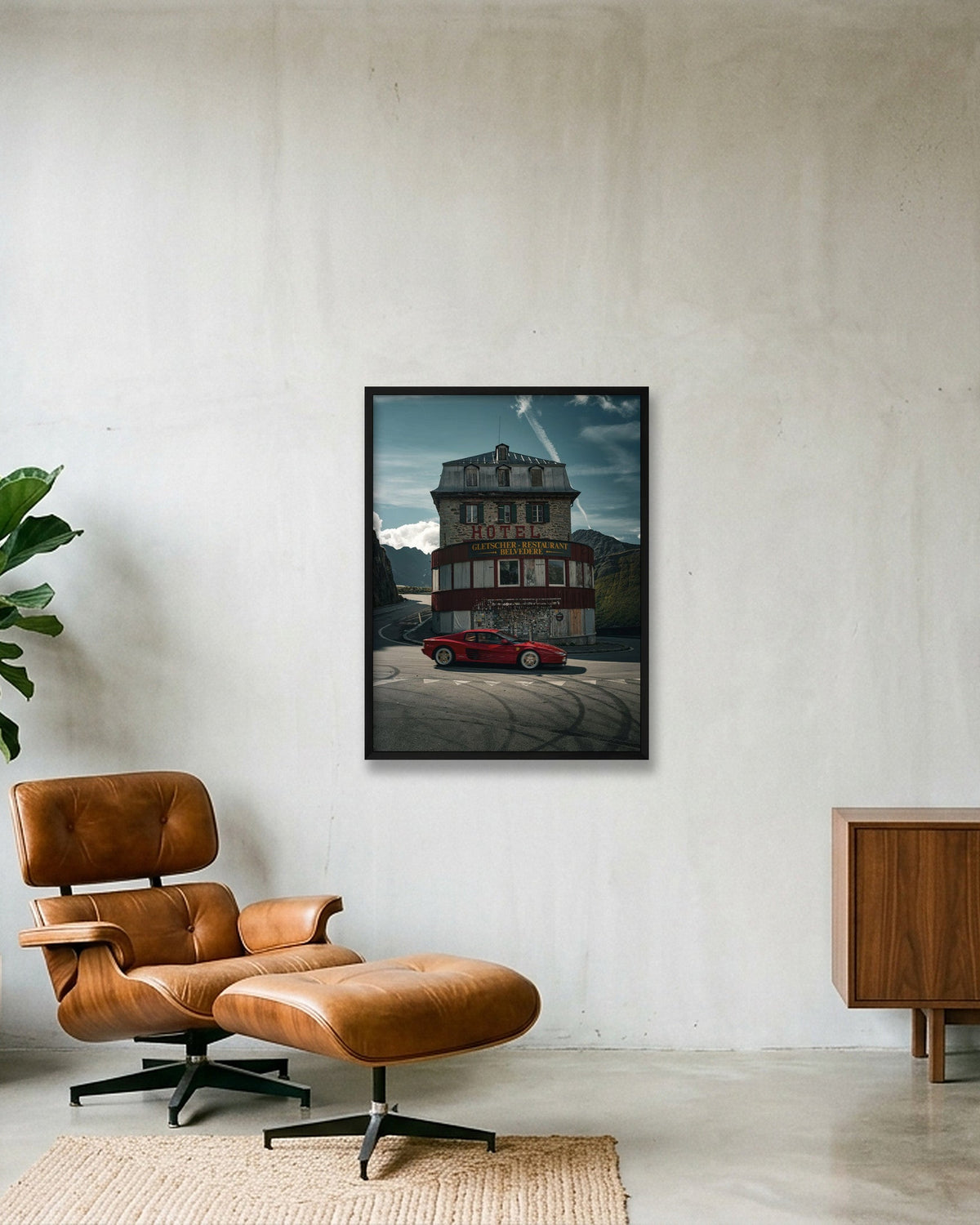 4 Testarossa — 60×80cm Black Frame